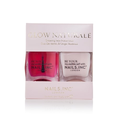 Nails Inc Glow Naturale Nail Polish Duo 14ml