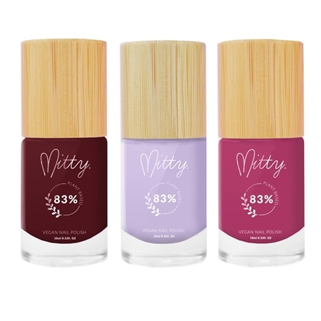 Mitty Plant Based Stylish Nail Polish Trio 10ml