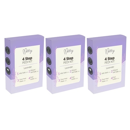 Mitty 4 Step Pedi Kit Trio 4x 20g Sachets