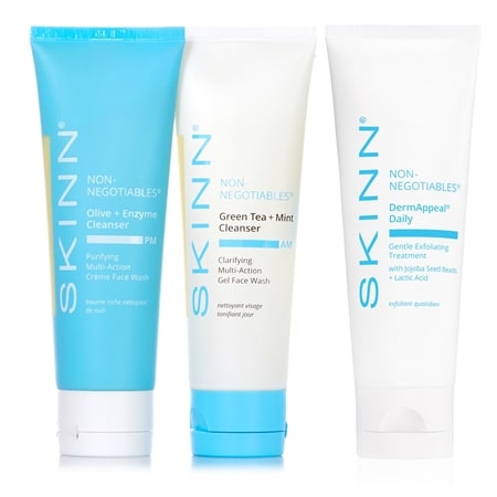 SKINN Non Negotiables Exfoliate and Cleanse Three Piece Kit