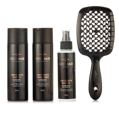 CanGro Hero Growth Shampoo, Conditioner & Booster + Brush