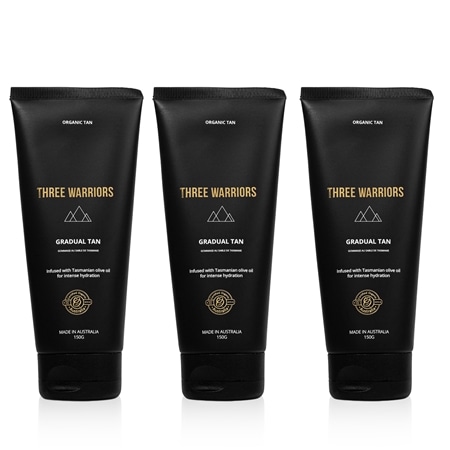 THREE WARRIORS Natural Gradual Tan Trio 150ml