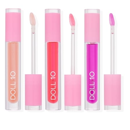 Doll 10 Perfect Pout Hydra Plump Lip Oil Trio w/ Arnica & Peptides