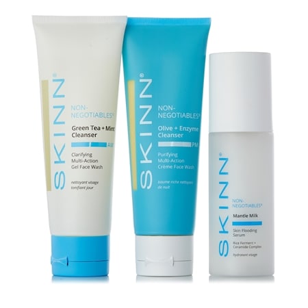 SKINN Non Negotiables NEW Mantle Milk and AM + PM Cleanser Collection