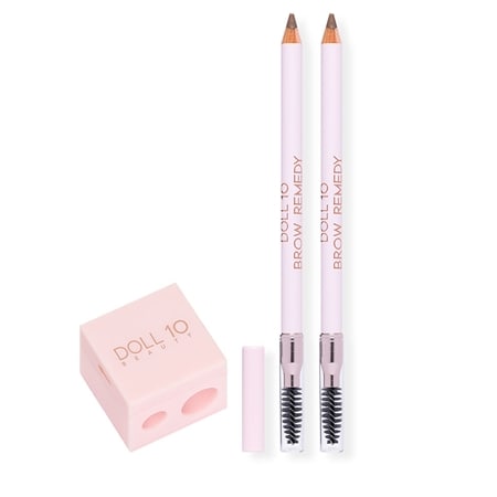 Doll 10 Brow Remedy Precision Powder Pencil Duo w/ Bonus Sharpener