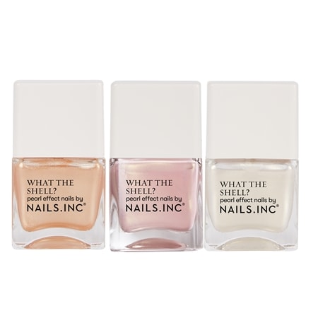 Nails Inc What the Shell? Pearl Effect Nail Polish Trio 14ml