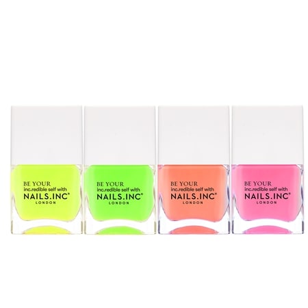Nails Inc. Neon Lite Pastel Nail Polish Quad 14ml