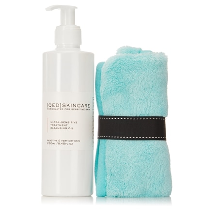 [QED] Skincare Ultra Sensitive Treatment Cleansing Oil 250ml w Cloth
