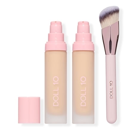 Doll 10 T.C.E. Super Coverage Serum Foundation DUO w/ Brush