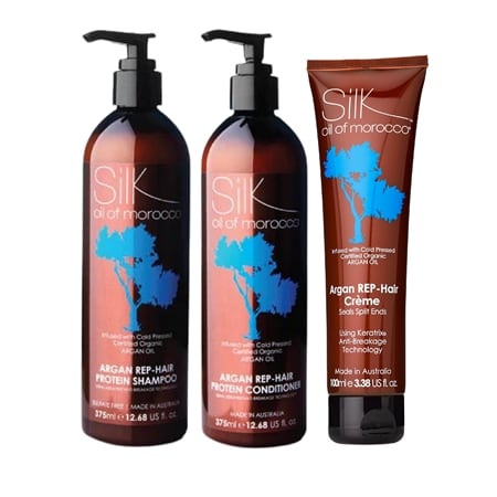 Oil of Morocco RepHair Shampoo & Conditioner 375ml + Rephair Creme 100ml
