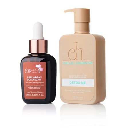Oil of Morocco Argan Scalp Elixir & Emilee Hembrow DETOX Shampoo