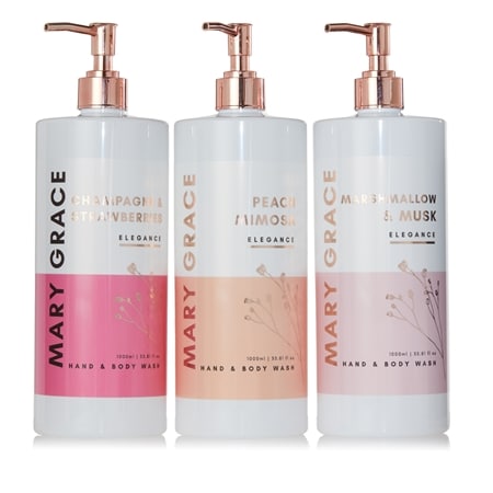 Mary Grace Fan Favourites Hand & Body Wash Trio 1 Litre