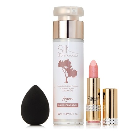 Oil of Morocco Argan Liquid Foundation 50ml w/ Blender & Argan Lip Balm