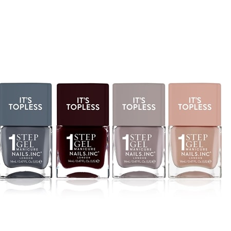 Nails Inc It's Topless 1 Step Gel Manicure 4Pc Nail Polish Collection 14