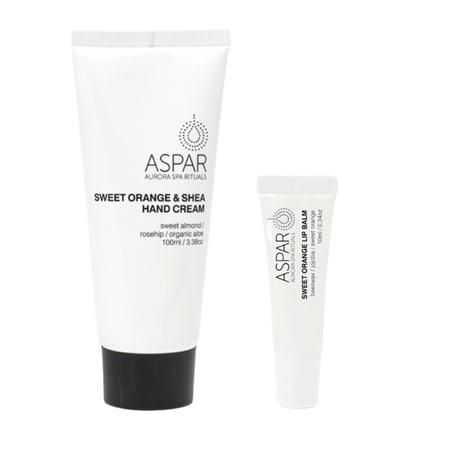 ASPAR Spa Rituals Sweet Orange Lip Balm + Sweet Orange & Shea Hand Cream