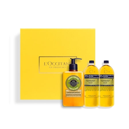 L'Occitane Shea Liquid Hand & Body Soap w/ 2 Eco Refills 500ml