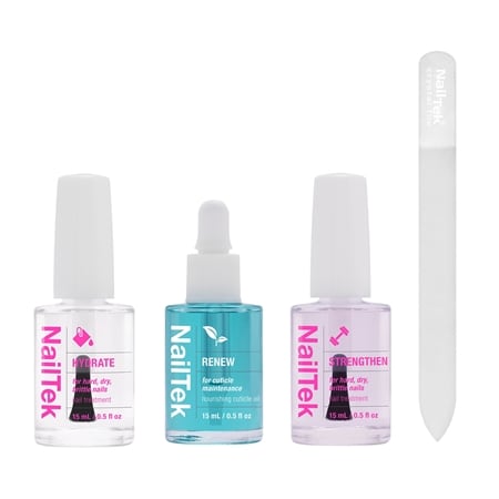 Nail Tek Nail Therapy Kit - For Hard, Dry Brittle Nails + Nail File