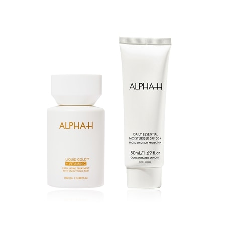 Alpha H Liquid Gold + Vit C 100ml & Daily Moisturiser 50ml Duo