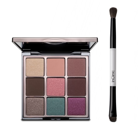 InClinic Platinum Soho 9 Shade Eyeshadow Palette w/Brush