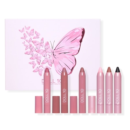 Doll 10 Peptide Plump Soft Focus Lip Crayons 6Pc Indulgence Set
