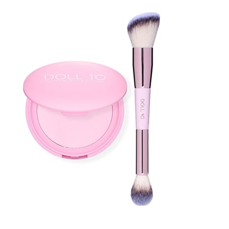 Doll 10 Pink Powder Brightening Treatment Powder w/ Brush