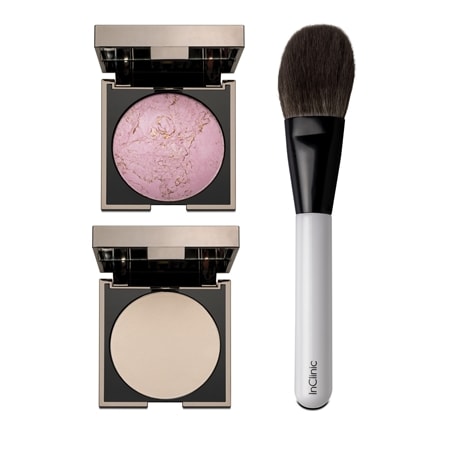 InClinic Illuminating Baked Mineral Powder +Setting Powder & Brush