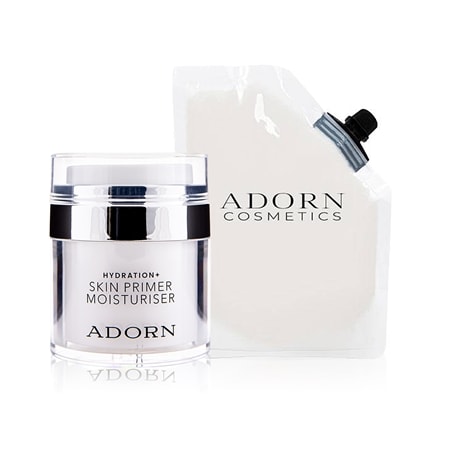 Adorn Cosmetics Hydration+ Skin Primer Moisturiser 50ml + Refill
