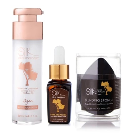 Oil of Morocco Argan Liquid Foundation 50ml w/ Blender & Pure Argan 15ml