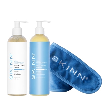 SKINN Non-Negotiables AM & PM Cleansing 350ml Supersize Duo