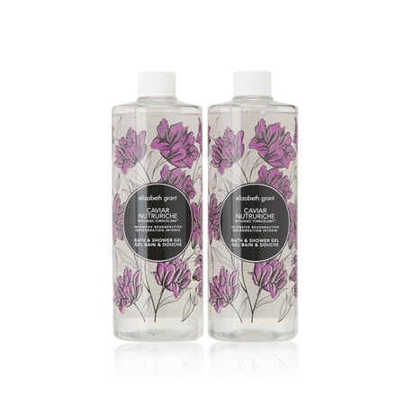 Elizabeth Grant Caviar Nutruriche Bath and Shower Gel 490ml Duo