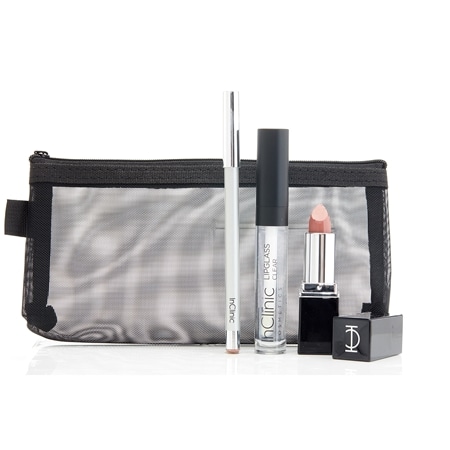 InClinic Play Nice Pout Lipstick, Liner & Gloss + Bag