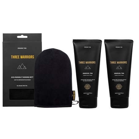THREE WARRIORS Gradual Tan Duo & Bonus Tanning Mitt