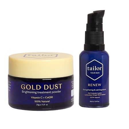 Tailor Skincare Gold Dust Powder & Renew Serum Duo