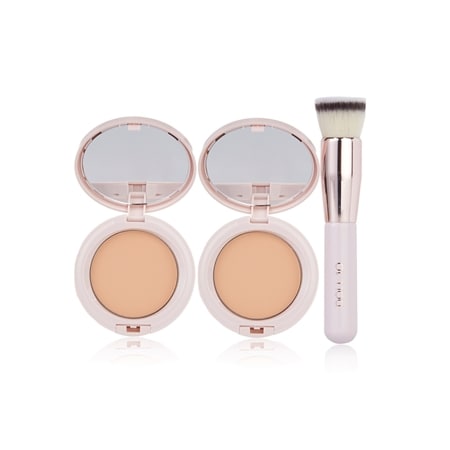 Doll 10 T.C.E. Super Coverage Serum Powder Foundation Duo w/ Brush