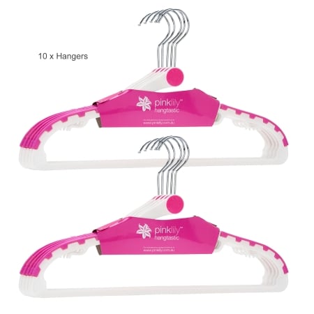 Pinklily Hangtastic Hanger 10 Pack - non slip shoulders