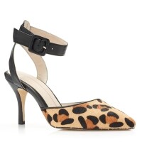 Mollini Frenda Leopard Print Contrast Leather Heel