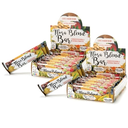 Flora Probiotics Blend Live Food Bars 60g Duo ( 2x10 pack Bars)