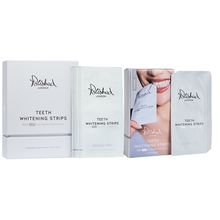 Polished London Teeth Whitening Strips w/ Bonus Travel Pack