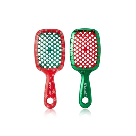 UNbrush Christmas Mini Detangling Hair Brush Duo