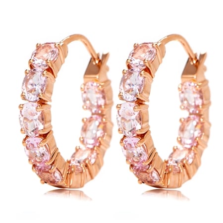 morganite 9ct hoop 00ct earrings rose gold tvsn itvsn