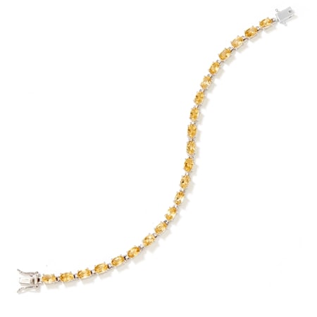 8.99ct Citrine Oval Tennis Bracelet Sterling Silver
