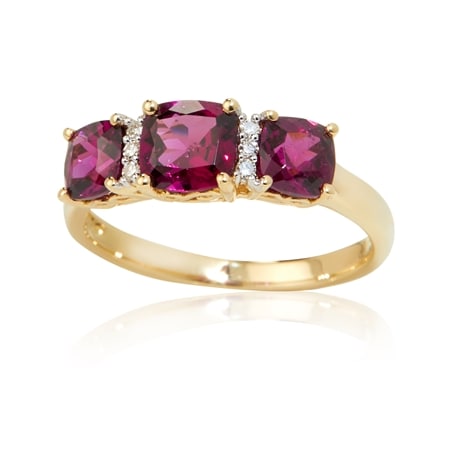 TVSN Gem Hunter 0.62ct Rubellite Diamond Oval Statement Ring