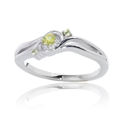 0.08ct Jepara Pallavine & Diamond Accent 3-Stone Ring 9ct White Gold