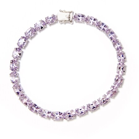 14.0ct Rose de France  Oval Bracelet Sterling Silver