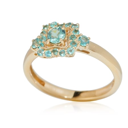 0.85ct Indian Alexandrite Cushion Ring 9ct Yellow Gold