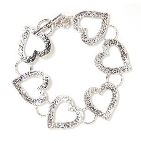 Danny Newfeld Heart Bracelet 19cm Sterling Silver