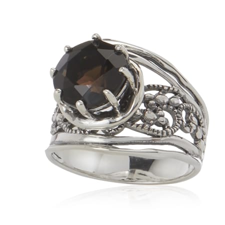 Danny Newfeld Smoky Quartz Ring Sterling Silver