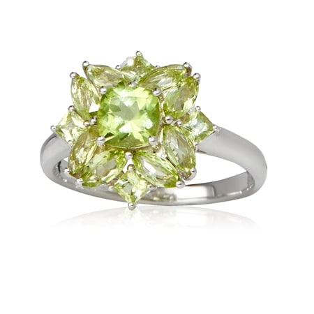 1.9ct Peridot Statement Ring Sterling Silver