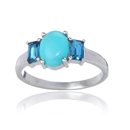 Elemental Turquoise 1.5ct Campitos Turquoise Ring Sterling Silver