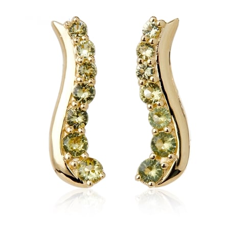 0.44ct Jepara Pallavine Drop Earrings 9ct Yellow Gold